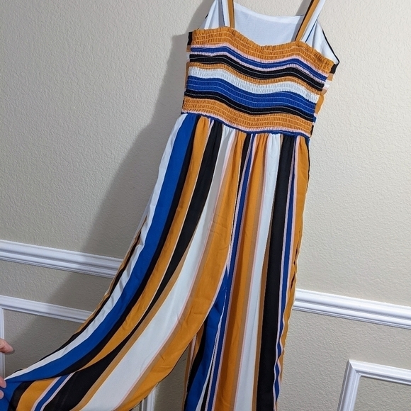 Multicolor Striped Lightweight Comfy Romper by Japna - Picture 3 of 7